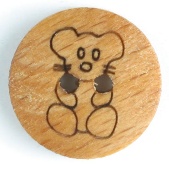 Hovedbilde Treknapp med bamse 15 mm