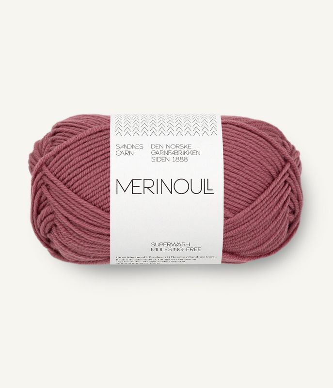 Merinoull 4344 Mørk Pudderrosa