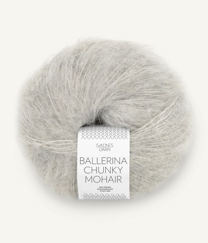 Ballerina Chunky Mohair 1022 Gråmelert